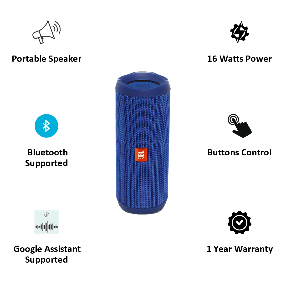 Buy JBL Flip 4 16W Portable Bluetooth Speaker IPX7 Water Proof